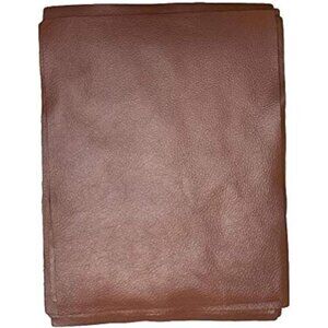 Natural Grain Cow Leather: 8.5'' x 11'' Pre Cut Leather Pieces (Brandy, 1